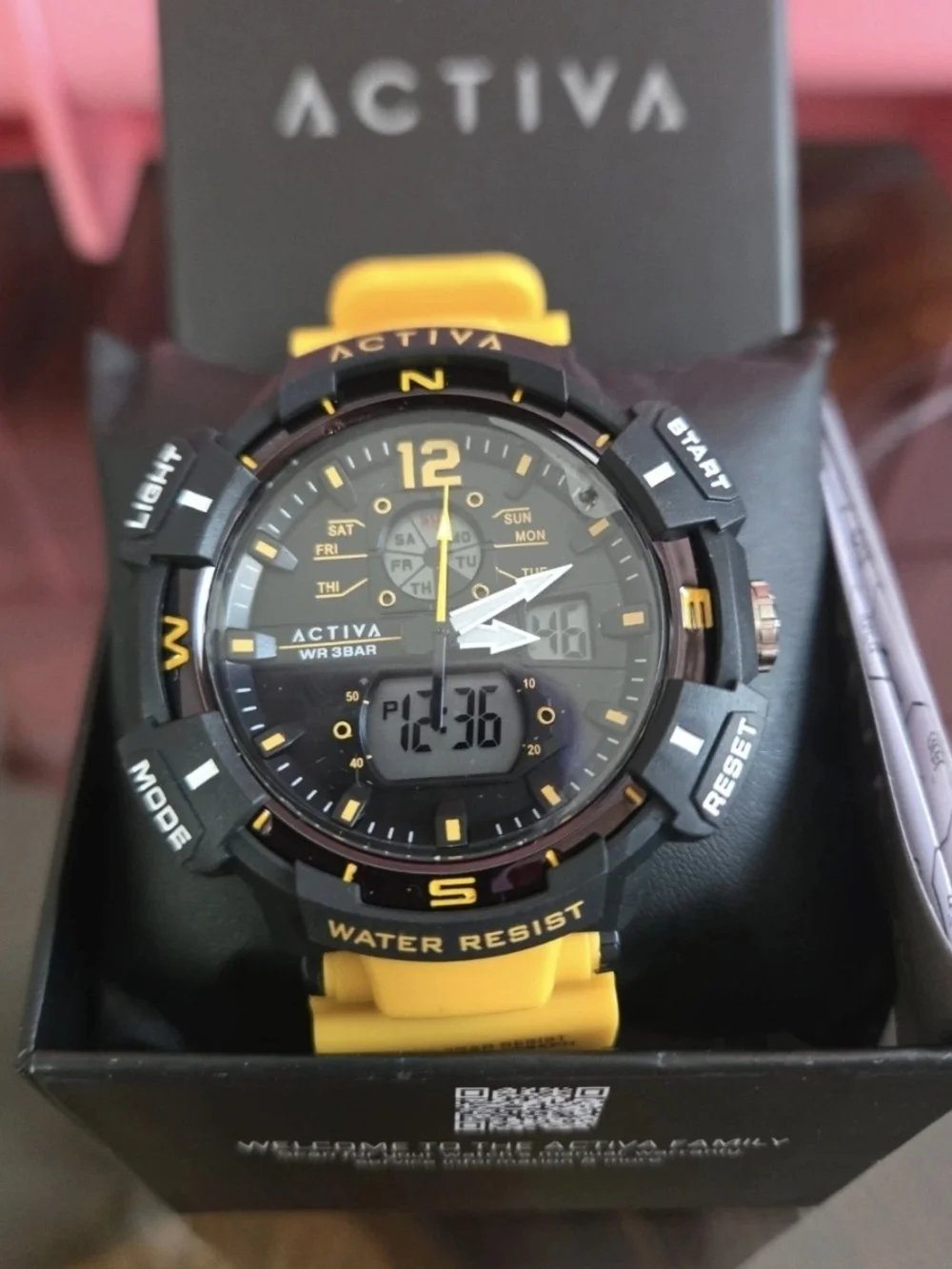 ACW8045-004 Activa X By Invicta Digital Men's Watch Yellow 53mm